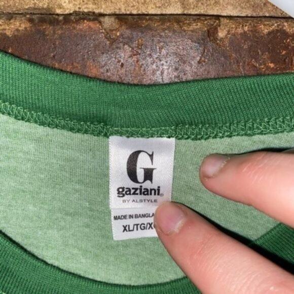 NWOT Here & Now Green Graphic Ringer T-Shirt Men's Size XL - Picture 3 of 5